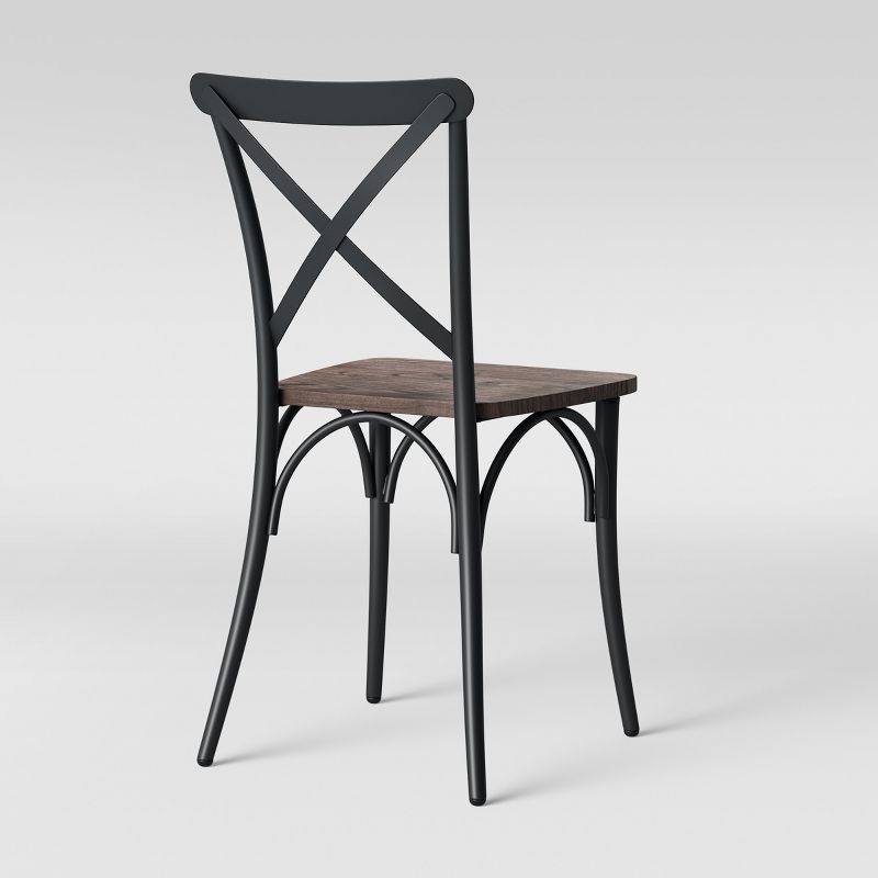Set of 2 Malden French Bistro Dining Chair Matte Black - Threshold&#8482;, 5 of 9