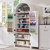 SinCiDo 71" High Modern Arched Kitchen Locker w/ Door Modern Locker w/ 3 Adjustable Shelves,6 Door Shelves, Kitchen,Bathroom Multi Purpose Cabinets - 2 of 4