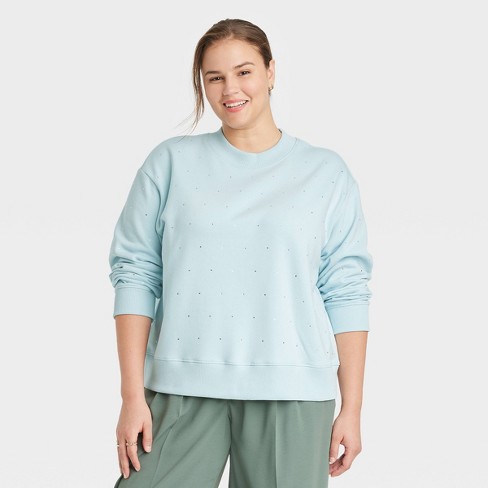 pale blue sweatshirt womens