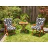 ARTPLAN Patio Chair Cushions Combined Seat and Back,Tufted Outdoor Swivel Chair Cushion with Tie,44"x20"x4"，1 Count,Floral - 2 of 4