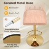 Tangkula 4 PCS Dutch Velvet Bar Stool w/ Footrest Electroplated Metal Base & Anti-Slip Ring - 2 of 4
