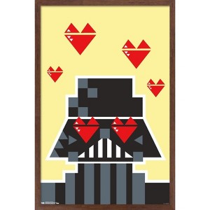Trends International Star Wars: Saga - Vader Hearts Framed Wall Poster Prints - 1 of 4