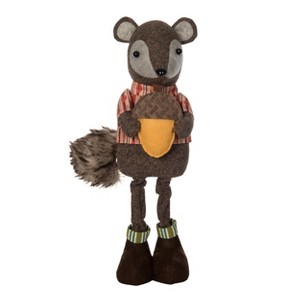 Transpac Plush Standing Squirrel Figurine Multicolor Fall Harvest Tabletop Decoration Indoor Gift Hostess Seasonal Decor - 1 of 1