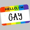 Adult Design By Humans Hello I'm Name Tag Rainbow Pride By MINHMINH T-Shirt - 2 of 2