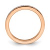 Black Bow Jewelry 2.25mm 14k Rose Gold 1/10 Ctw Diamond Stackable Band - 2 of 4