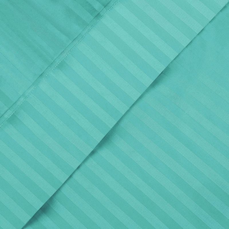 Premium 600-Thread Count Cotton Stripe Deep Pocket Sheet Set by Blue Nile Mills, 3 of 6