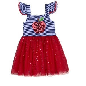A+ Attire Apple Sparkle Tutu Dress Mia Belle Girls - 1 of 4