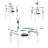 Grungis Square Coffee Table with Tempered Glass Tabletop,Modern Center End Table for Livng Room - 3 of 4