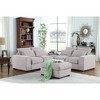 TIRAMISUBEST 112 inch Tatman Linen Blend Sectional 2 Ottomans Modular Chaise Glam Living Room Removable Cushions Minimal Tool Assembly - 2 of 4