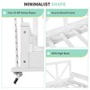NAYSAYE Patio Swing Acacia Wood Twin Size Porch Swing Bed Durable Minimalist Design for Outdoor Use, White, 88"*25"*4.8" - 3 of 4