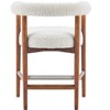 New Pacific Direct Keanu Boucle Counter Stool Brown Legs - 4 of 4
