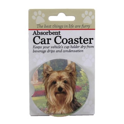 Car Coaster 2.5" Yorkie Car Coaster Absorbant E & S Pet  -  Coasters