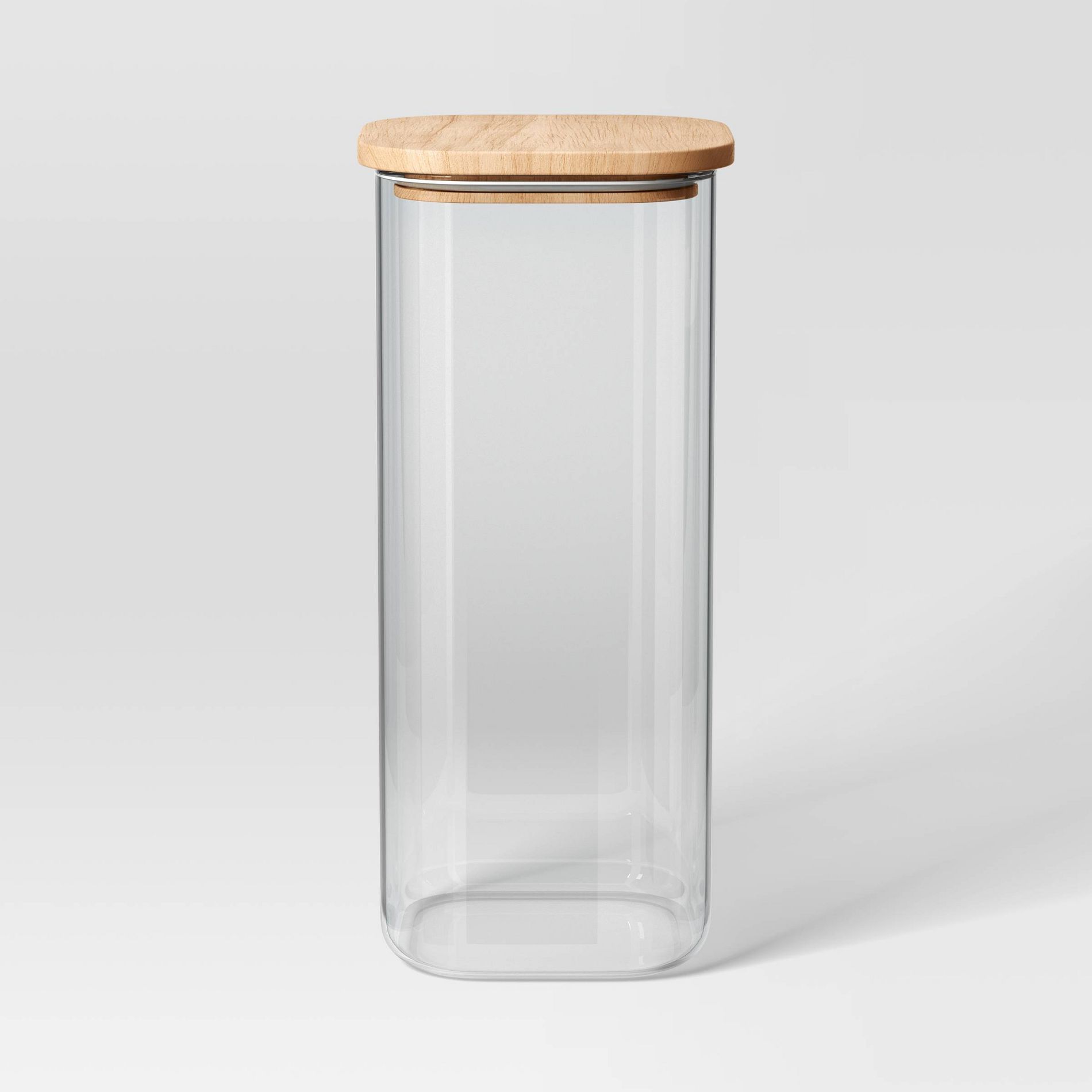 Glass Square Food Storage Canister with Wood Lid - Threshold™