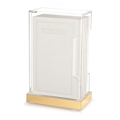 Waterdale Collection - Tall Hardcover Leather & Lucite Bencher Set