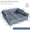 Sectional Couch Modular Sofa, U Shaped Convertible Deep Seat Sofa with Storage and Ottoman, Living Room and Bedroom Couch - 2 of 4