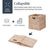 Best Choice Products 12x12in Hyacinth Baskets, Set of 5 Multipurpose Collapsible Organizers w/ Inserts - 3 of 4