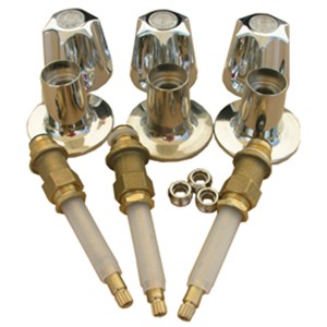 Lasco  Price Pfister Round Clear Tub & Shower Handle Kit 01-9451 - 1 of 2