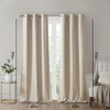 PAGED 42x84 Inch Tonal Printed Faux Silk Total Blackout Curtains,Curtain Panels for Living Room,Bedroom(2 Pcs Window Panels) - 3 of 4