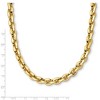 Black Bow Jewelry 8mm 14K Yellow Gold Hollow Knife Edge Rolo Chain Necklace, 17.25 Inch - 2 of 4