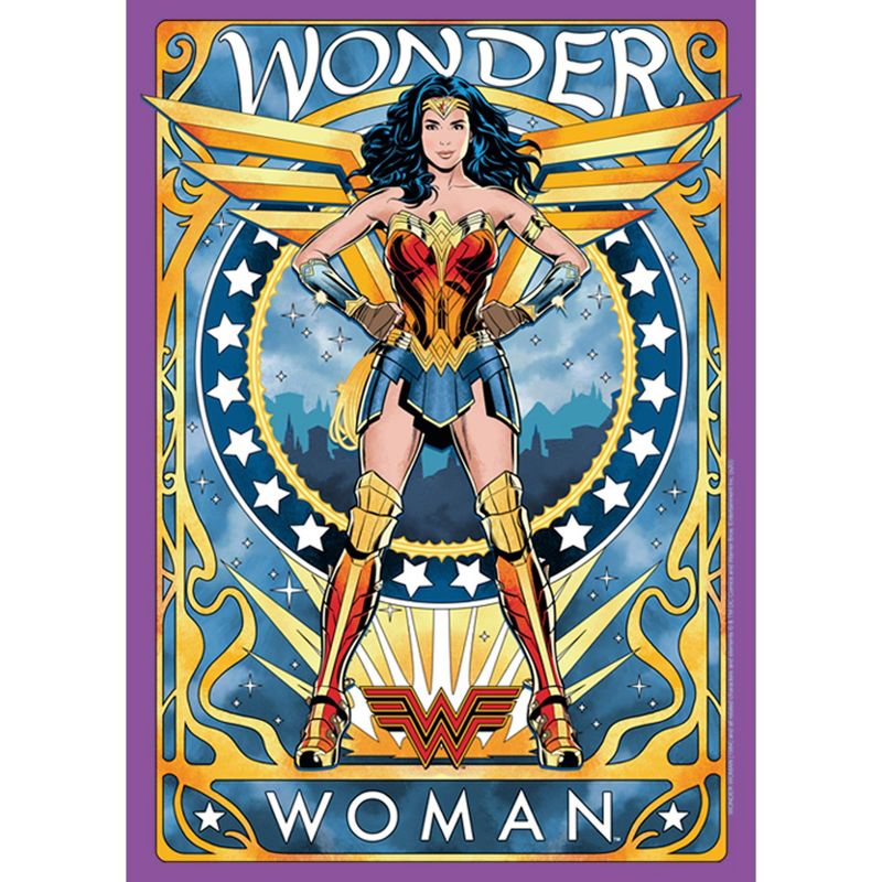 Girl's Wonder Woman 1984 Trading Card T-Shirt, 2 of 5