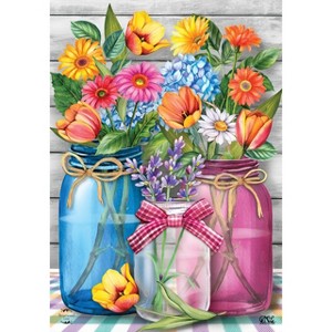 Briarwood Lane Spring Garden Flag 12x18 For Outdoor Spring Floral Jars Rustic For Spring Garden Flag Flags For Outside - 1 of 4