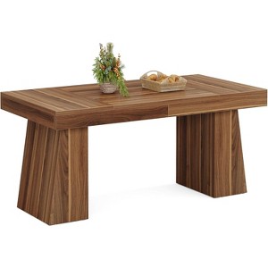 55-Inch Wood Dining Table for 4-6, Rectangular Dining Room Table with Sturdy Legs, - 1 of 4