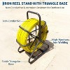 492Ft Fiberglass Fish Tape, 5/16" Non-Conductive Cable Puller with Steel Reel Stand & 2 Heads, Heavy Duty Wire Puller for Conduit & Wall Fishing - 2 of 4