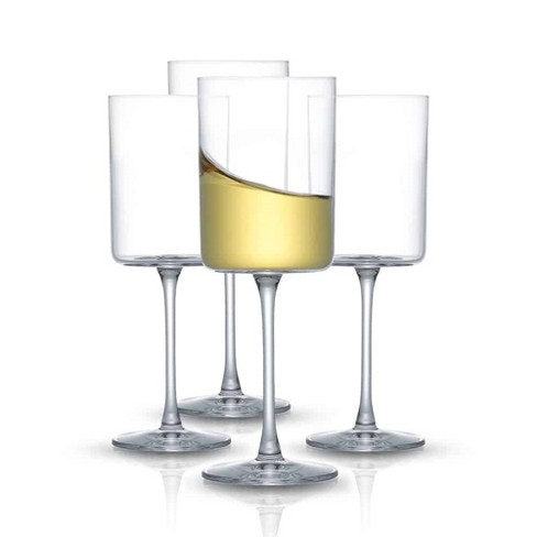 Joyjolt Claire Crystal White Wine Glasses – Set Of 4 – 11.4 Ounce