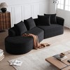112" Modern Chenille Modular Sectional Sofa with 4 Pillows, Cloud-Style 4-Seat Oversize Couch for Living Room or Apartments – The Pop Home - 2 of 4