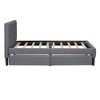Twin Size Upholstered Platform Bed with 2 Drawers Gray - 3 of 4