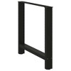 vidaXL Coffee Table Legs Black 31.5" x(28.3"-28.7") Adjustable Steel Support with Modern Design - 3 of 4
