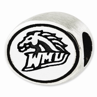 Black Bow Jewelry Sterling Silver & Enamel Western Michigan University Collegiate Bead