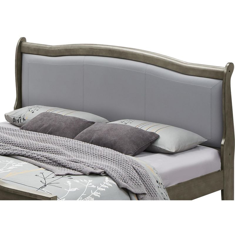 Passion Furniture Louis Philippe UpholsteWood King Panel Bed, 5 of 7