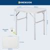 Aluminum 24”x17”Folding Camping Table with MDF Tabletop, Adjustable Height(9"–23") Portable Table for Outdoor, Beach Picnics, and RV Trips - 2 of 4