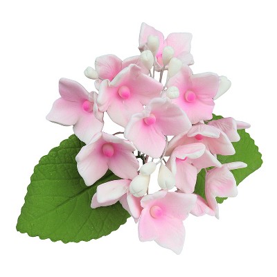 O'Creme Gumpaste Pink Hydrangea Sugar Flower Spray, Set of 3