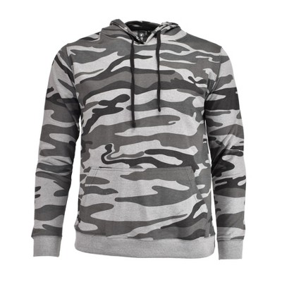 Burnside Men s Pullover French Terry Hoddie Grey Camouflage X Large Target