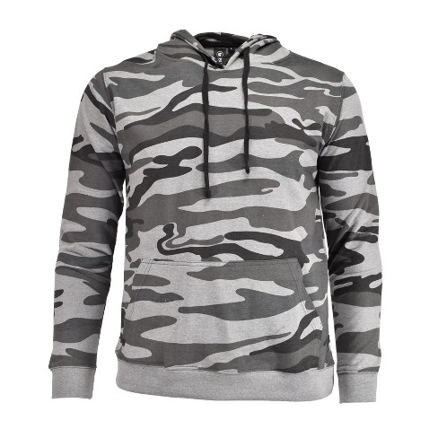 Mens grey hot sale camo hoodie