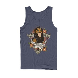 Men's Lion King Scar Surrounded By Idiots Tattoo Tank Top - 1 of 3