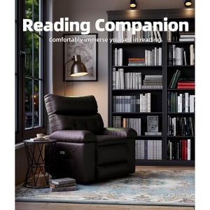 Oversized Recliner Chair with 360° Swivel, Rocking Function, Featuring Massage and Remote Control Included for Living Rooms Bedrooms, Beige - 1 of 4