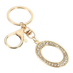Unique Bargains Chic Stylish Zinc Alloy Gold Tone Initial Letter Keychain - 1 of 4