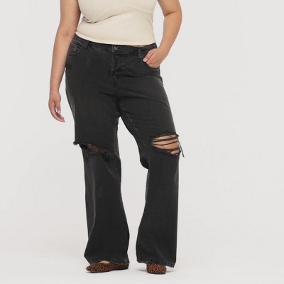 【THEAIRTOWN】Back Point Flap Wide Low Pants★ Women's low-rise-pants - Halara
