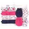 Hudson Baby Infant Girls Cotton Headband and Scratch Mitten Set, Botanical, 0-6 Months - 2 of 4