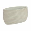 Vase Pottery Ecomix Ribbed Oval for Home Office Bedroom Living Room Modern Glam Decor - 8" Blue & Green - 4 of 4