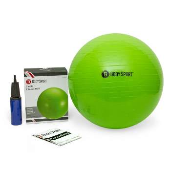 BodySport Slow Release Exercise Ball with Pump, Exercise Equipment for Home, Office, Gym, and Classroom, 55 cm., Green