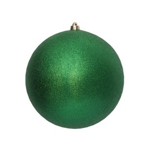 Season's Designs Christmas Tree 10" Green Glitter Shatterproof Seamless - 1 of 1