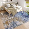 Lahome Short Velvet Abstract Motif Soft Rug for Living Room, Bedroom, or Entryway - 2 of 4