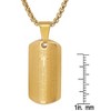 Steeltime unisex stainless steel our father prayer dog tag pendant. Color Options: Silver, Gold - 3 of 3