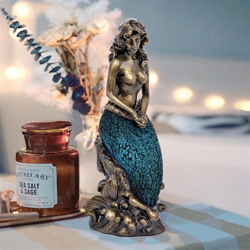Design Toscano Ocean S Mermaid Illuminated Mosaic Glass Statue : Target