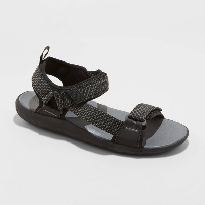 black hiking sandals