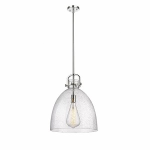 Newton Bell - 1 Light Stem Hung Pendant In Industrial Style-21.63 Inches Tall and 16 Inches Wide - 1 of 1